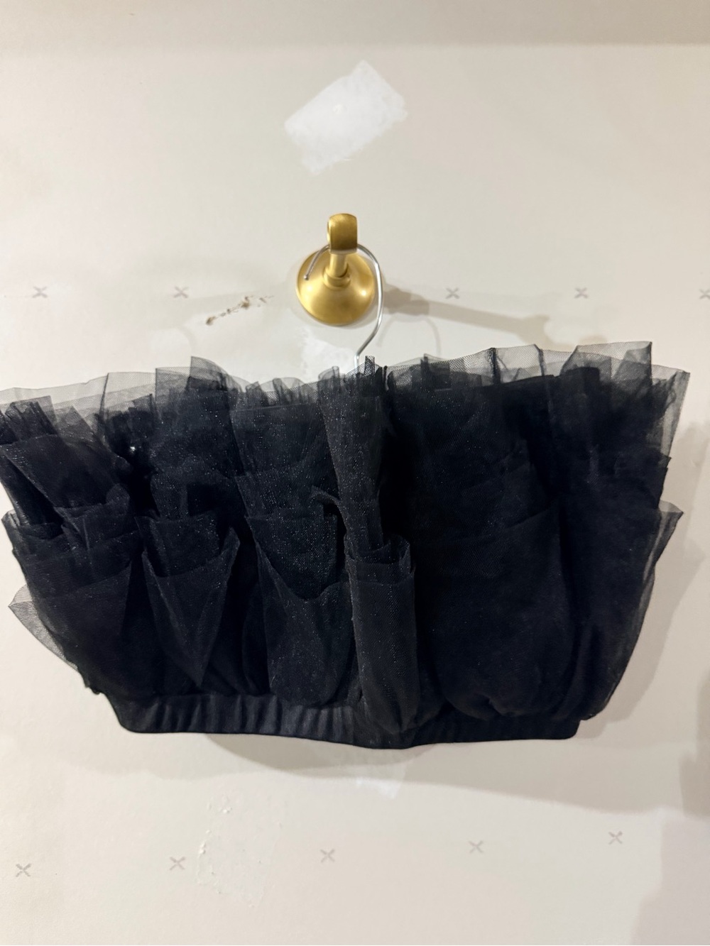 Vestique Black Layered Tulle Top